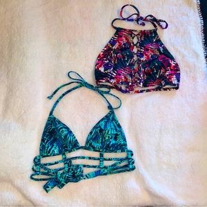 Bundle of 2 PINK Victoria’s Secret Swim Tops XS